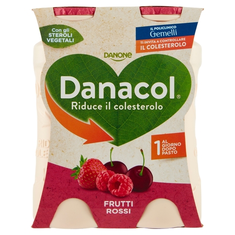 Danacol Gusto Frutti Rossi, 4x100 g